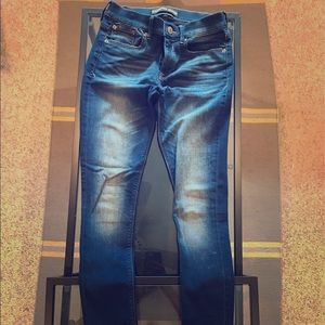 Express mid-rise light washed jeans